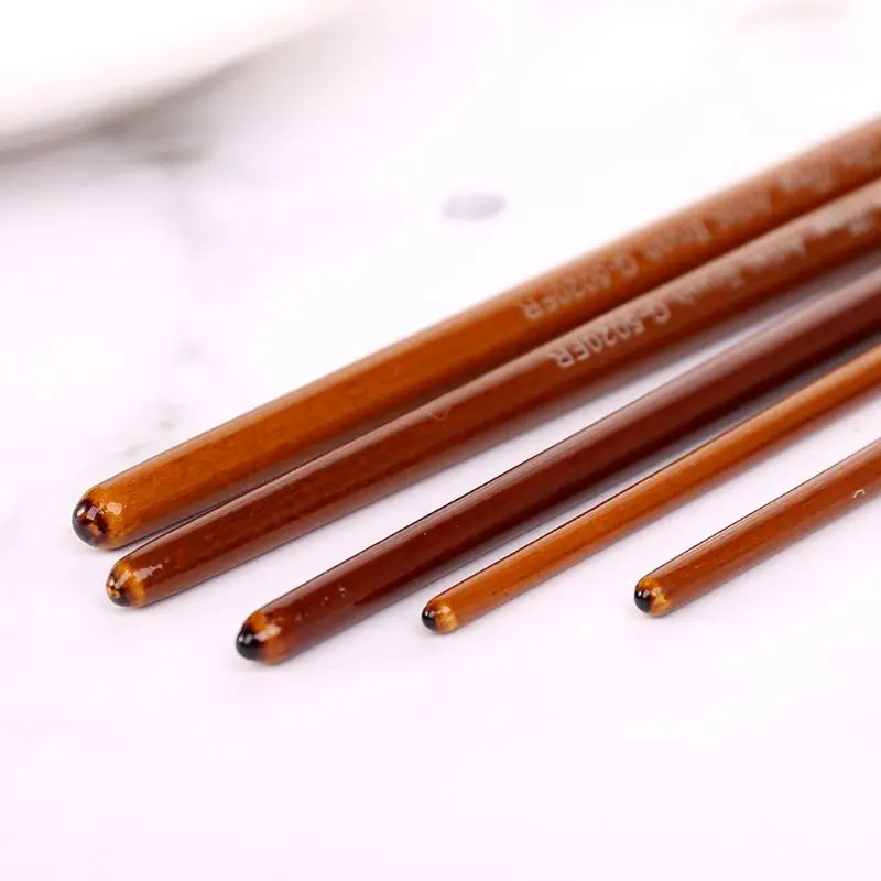 

Paint Brushes Round/Filbert/Angel/Flat Fine Nylon Hair Watercolor Gouache Tip Paintbrushes for Acrylic Oil Painting Art DIY Tool