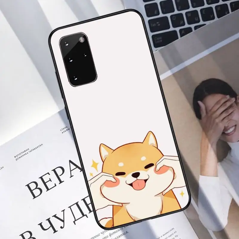 

Fashion Cute Cartoon Shiba Inu Dog Phone Case For Samsung A40 A31 A50 A51 A71 A20E A20S S8 S9 S10 S20 Plus note 20 ultra