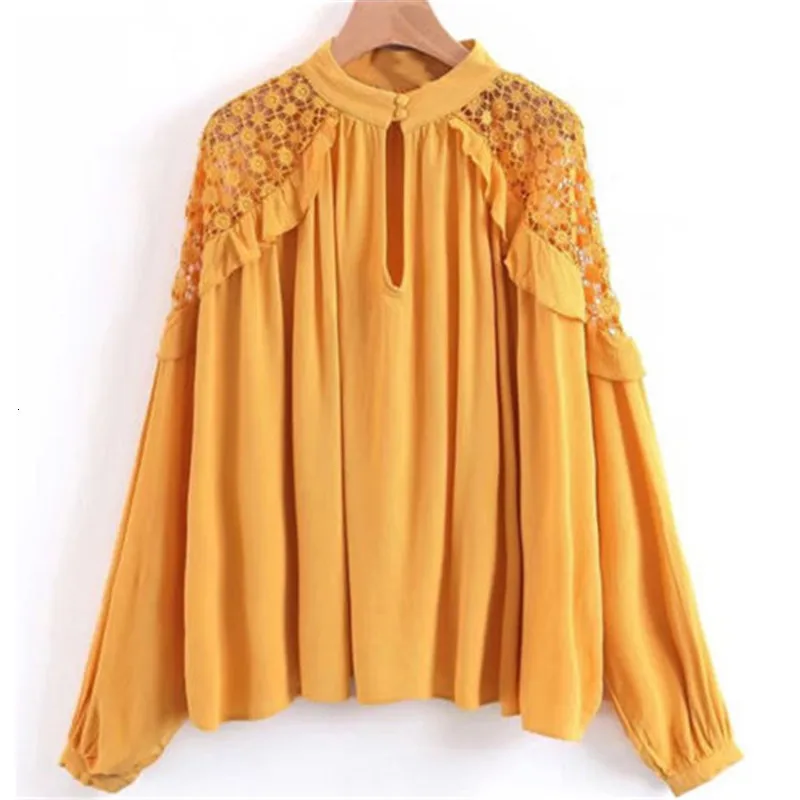 Новая модная женская шифоновая блузка повседневные однотонные свободные