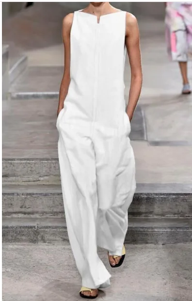 2022 летние комбинезоны женские богемные повседневные свободные прямые брюки