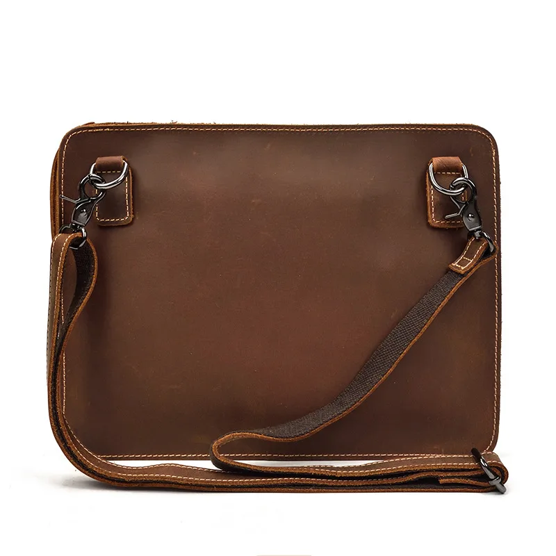 Men's Genuine Leather Bags Mens Messenger Bag Shoulder Men Crossbody Male Crazy Horse Handbag For Ipad |