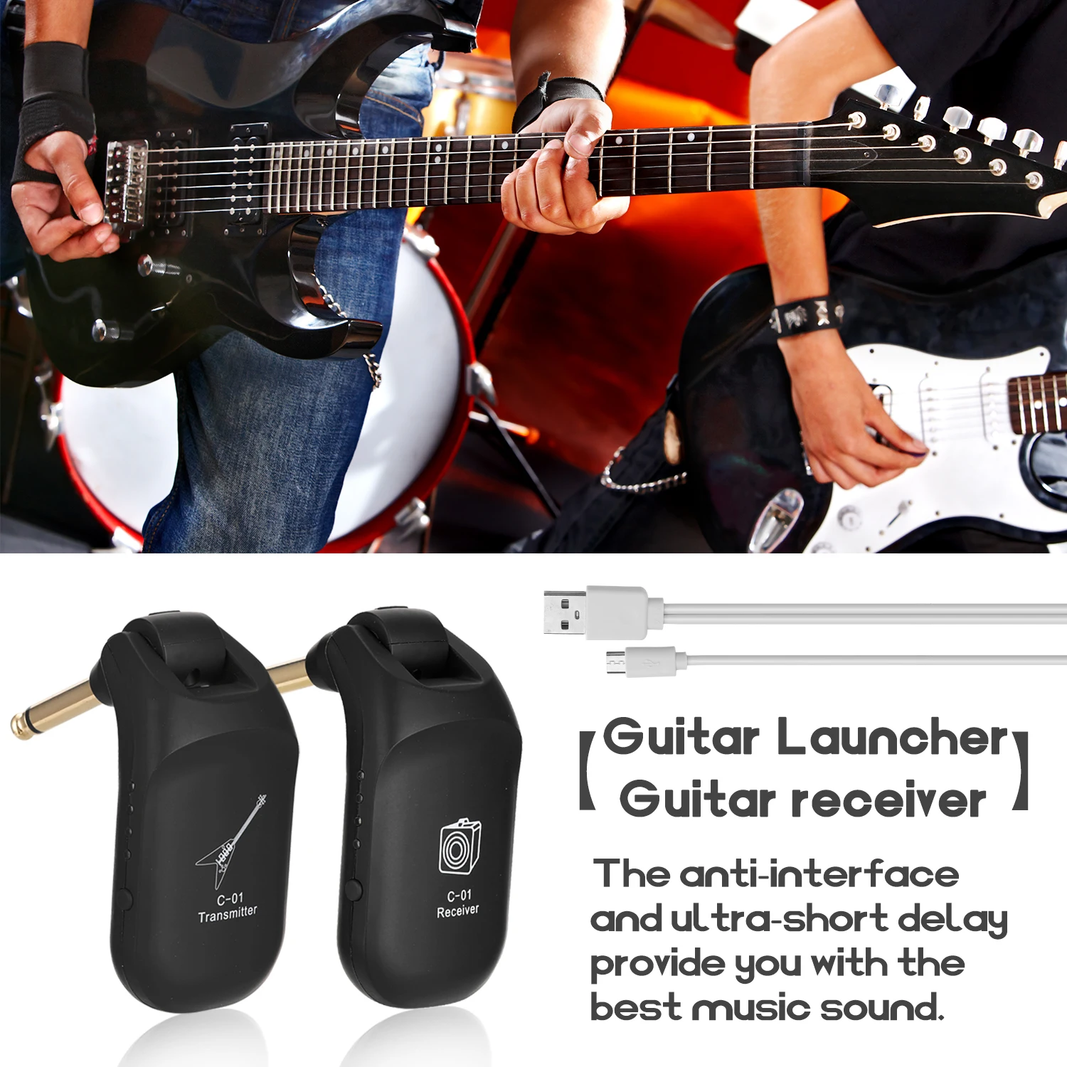 Гитарная беспроводная система электрогитар передатчик и приемник набор | Спорт