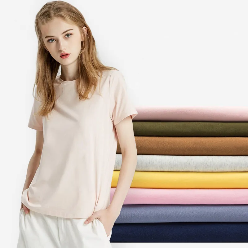 

95% Cotton 5% Spandex Fabric Stretch Lycra Multicolor Fabric For Base underwear Casual T-shirt Dress By the Meter