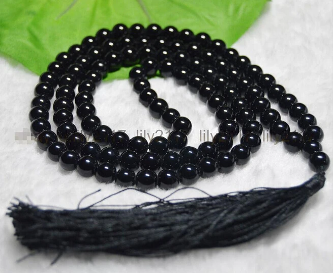 915 +++10mm Natural Black Tibet Buddhist 108 Prayer Bead Mala Necklace meditation | Украшения и аксессуары