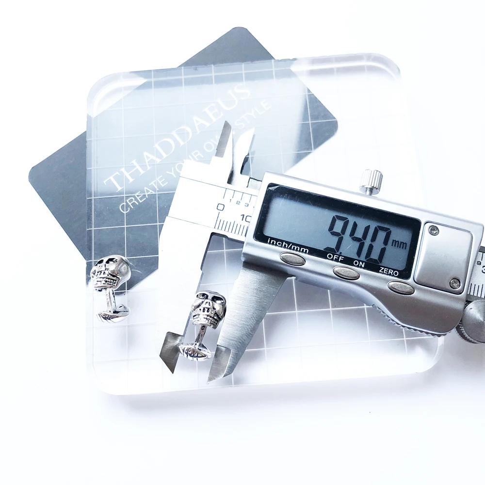 Запонки в виде черепа 2020 фирменные модные ювелирные изделия европейском стиле