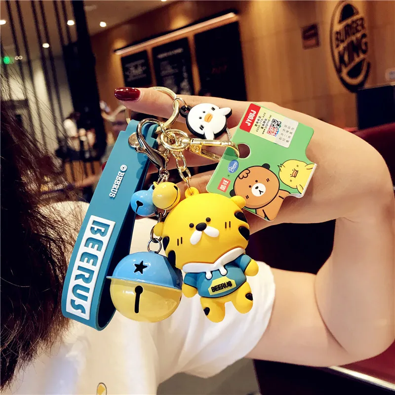 Брелок для ключей с куклой в виде льва модный креативный брелок мультяшным