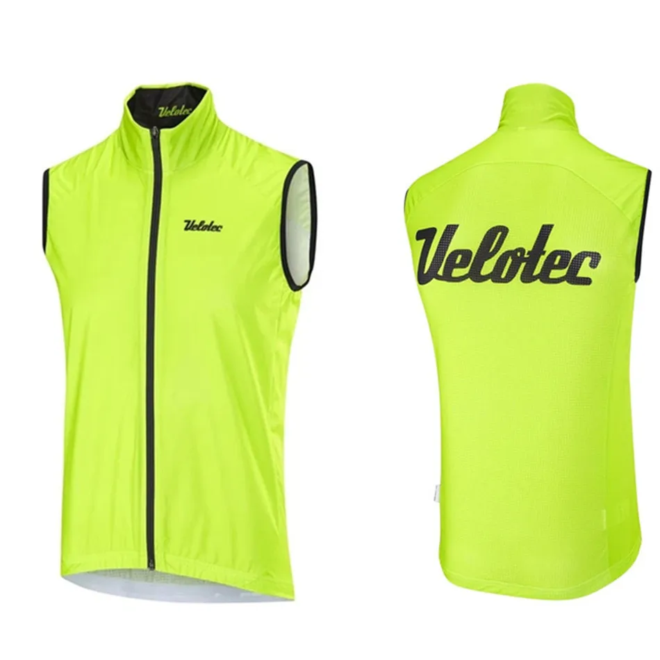 

Velotec Windproof Vest Cycling Jersey Men Ropa Ciclismo Lightweight Breathable Mesh 2021 Summer Sleeveless Vest Bike Jacket MTB