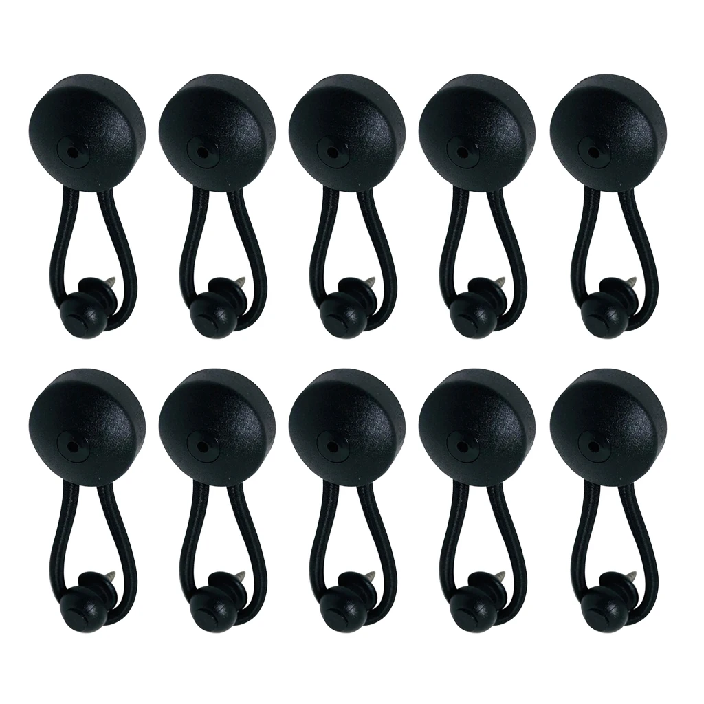 

10Set Shock Cord Cover Clips and Lacing Knobs for Boat Truck Canvas