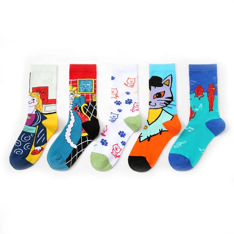 

New Arrivals Cat Stylish Funny Socks Wholesale Women Winter Socks Men Color