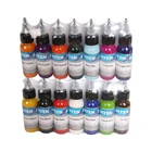 Пигментный полуперманентный макияж, подводка для глаз для бровей, губ, боди-арт, 30 млфлакон, чернила для татуировок, микро принадлежности, 14 цветов, лезвие для татуажа