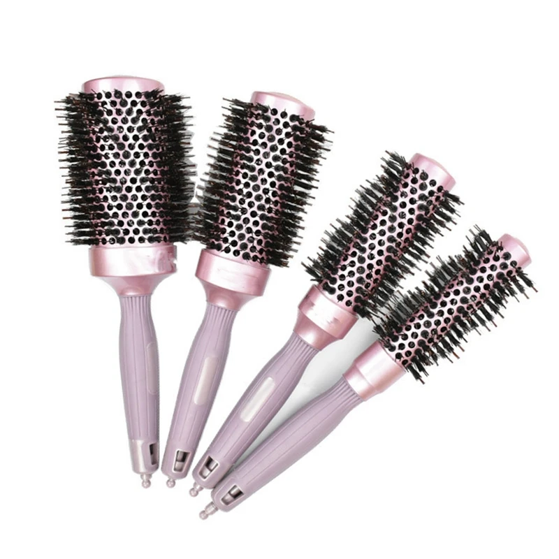 

4 Sizes/Lot Salon Styling Tools Round Hair Comb Hairdressing Curling Hair Brushes Comb Ceramic Iron Barrel Comb