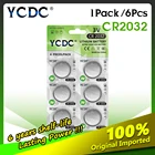6 шт.1 карты YCDC CR2032 Литиевые Батарейки DL2032 ECR2032 BR2032 батарея для монет 3 в CR 2032 для часов с электронным пультом дистанционного управления