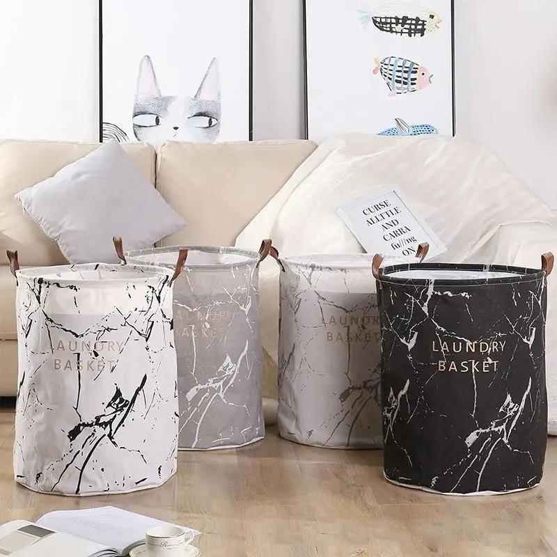

PE Coating Storage Bucket Dirty Clothes Waterproof Multi-Function Storage Bag Sundries Receiving Barrel Household Fashion