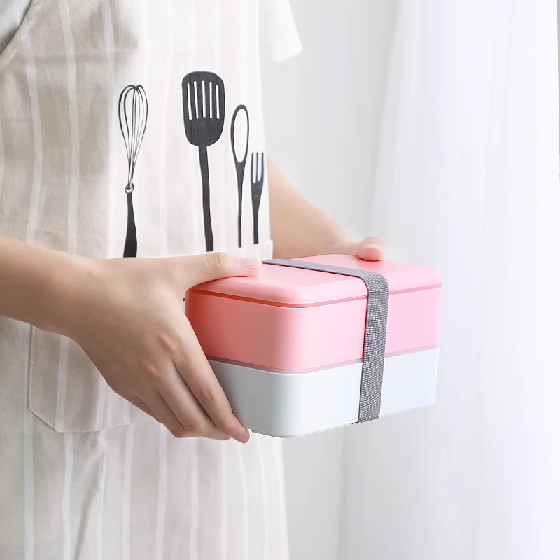 

Microwavable Lunch Box Portable BPA Free Bento Box with Tableware Food Container Lunchbox for Picnic School Office