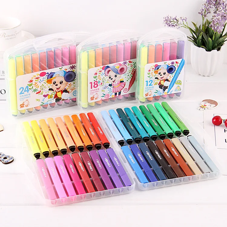 

Children's Cartoon Graffiti Painting Box Portable Multi-color WashablePen Environmental Protection