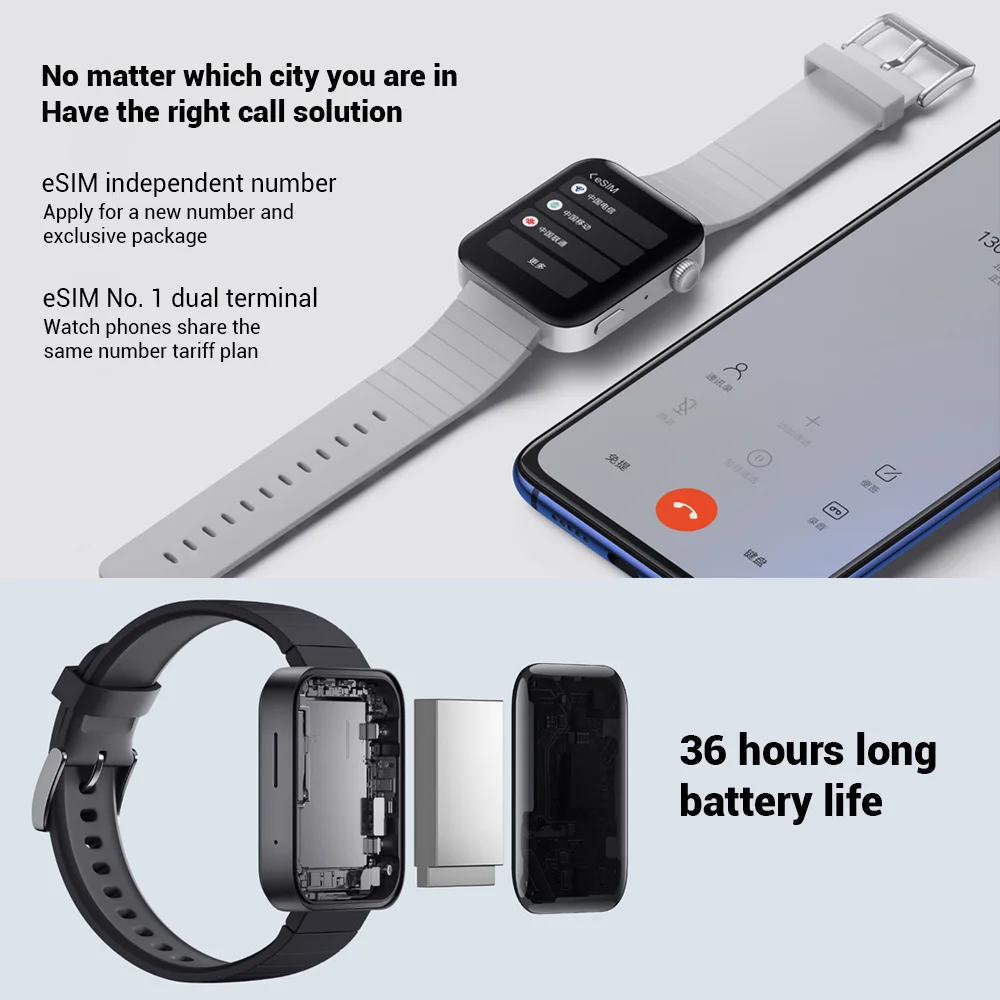 Смарт часы Xiaomi Mi с GPS NFC Wi Fi ESIM браслет для телефонных звонков спортивные наручные