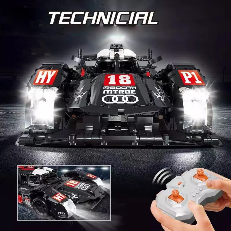 

23011 New Super Racing Car R18 Building Block Bricks Kid Educational Toys Christmas Gifts