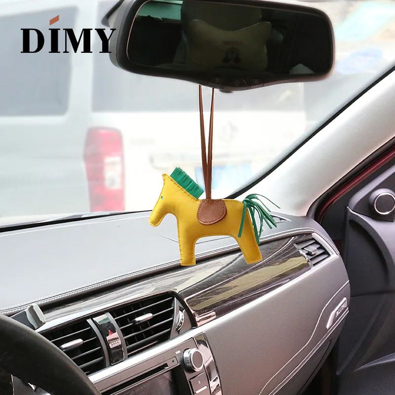 DIMY ручная работа Натуральная овечья кожа мини сумка с пони милая лошадь шарм