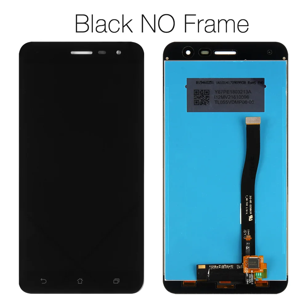 Black I No Frame Черный/белый 5,5 дюймов для Asus ZenFone 3 ZE552KL Z012DE Полный ЖК-дисплей+ кодирующий преобразователь сенсорного экрана в сборе Замена - Цвет: Black I No Frame