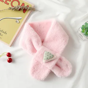 Шарф Детский вельветовый однотонный, Осень-зима, 2020