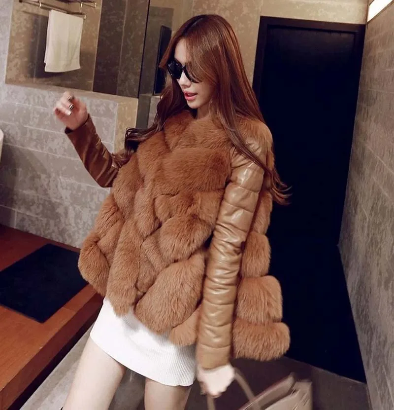 BINYUXD новейшая мода высокое качество элегантное женское пальто из искусственного