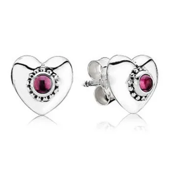 ER001 New earrings 925 Sterling Silver hearts Stud Earrings for women silver earings brinco fine jewelry Jewyuer wholesale ER001 - Цвет камня: ER001