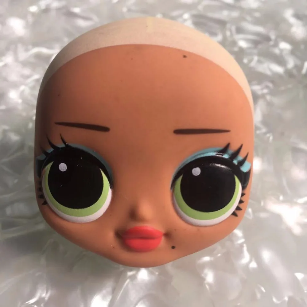 Не волосы мода сестра кукла голова игрушка luls девочка кукла голова DIY кукла игрушка часть девушка мода Сделай Сам Туалетная игрушка размер головы 7X8 см
