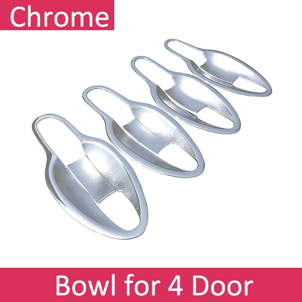 Bowl 4 Door Для Mazda CX-8 CX8 CX 8~ Роскошная хромированная внешняя дверная ручка, крышка, автомобильные аксессуары, наклейки, набор отделки из 4 дверных - Название цвета: Bowl 4 Door
