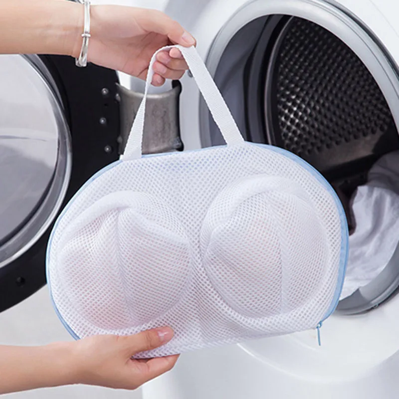 

Bra Mesh Laundry Bags Anti-deformation Lingerie Washing Bag With Handle For Drying Zipper Closure Washing Machine Lavanderia
