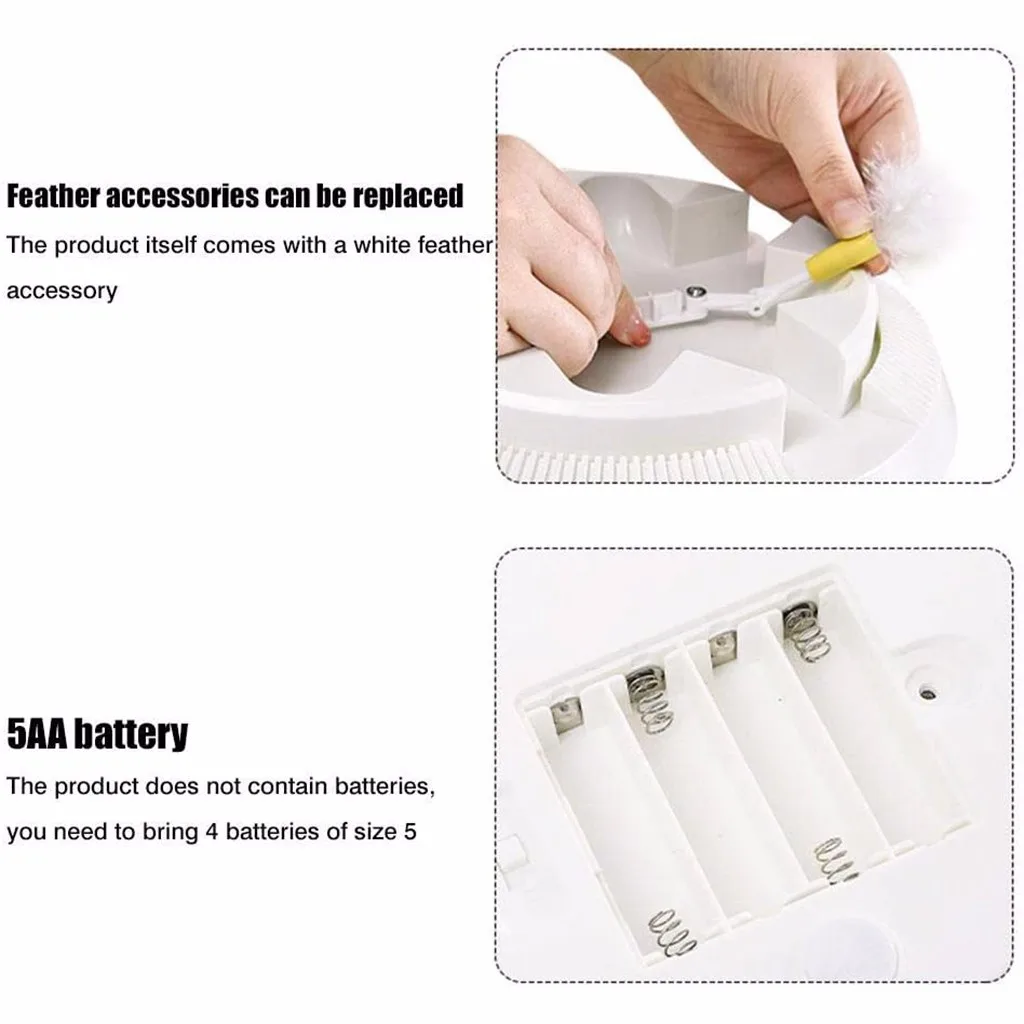 

Cat Interactive Toy Cat Electric Catching Feather Cat Toy With Electronic Rotating Feather Automatic Toy Smart Rotating