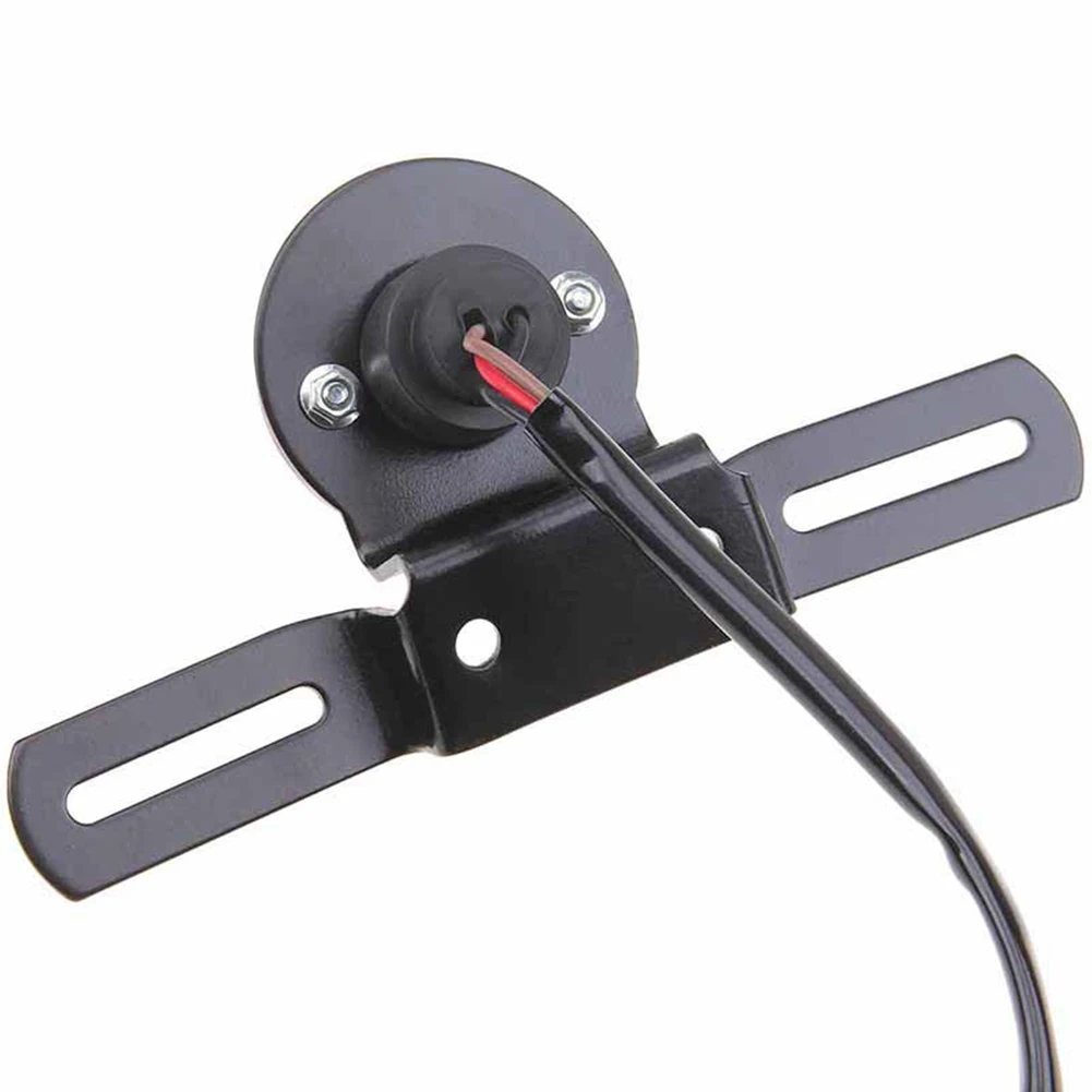 Round Waterproof Shockproof Durable Brake License Plate Red Motorcycle Taillight Mount Holder Super Bright Spare Parts Rear |