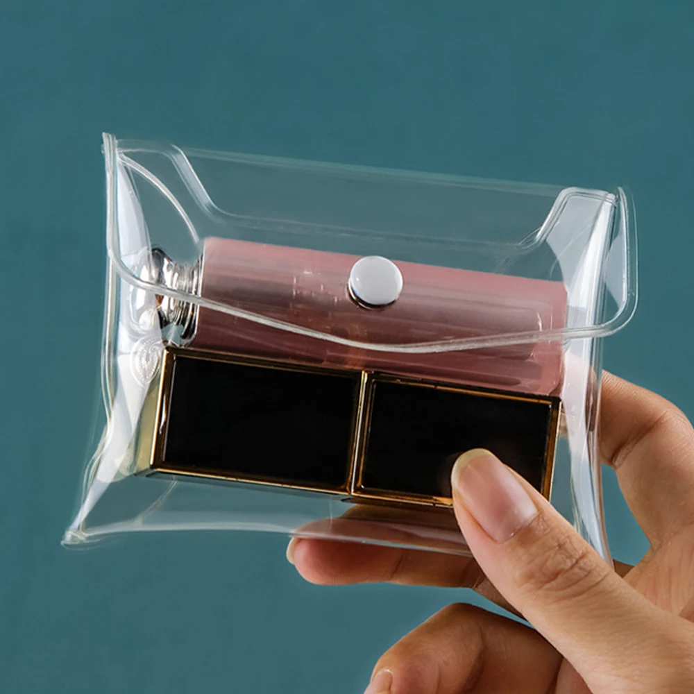 Косметичка с кнопками прозрачный портативный дорожный Чехол для туалетных