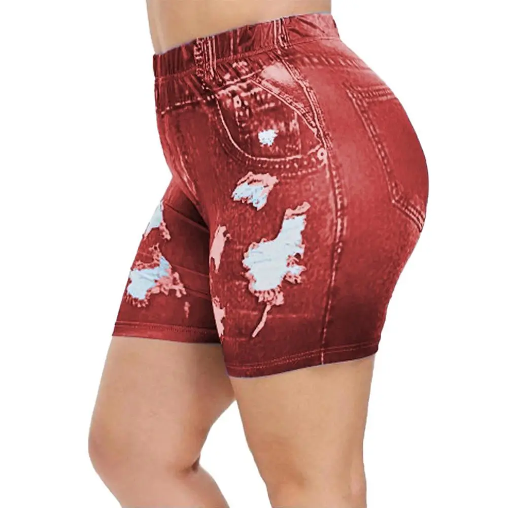 

Летние Новые велосипедные шорты 2021, женские модные шорты с высокой талией, обтягивающие рваные эластичные джинсы, обтягивающие популярные спортивные шорты