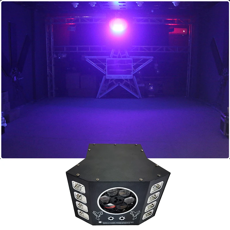 Дискотесветильник светодиодсветодиодный 4 в 1 диско-прожектор RGB пчелиный глаз