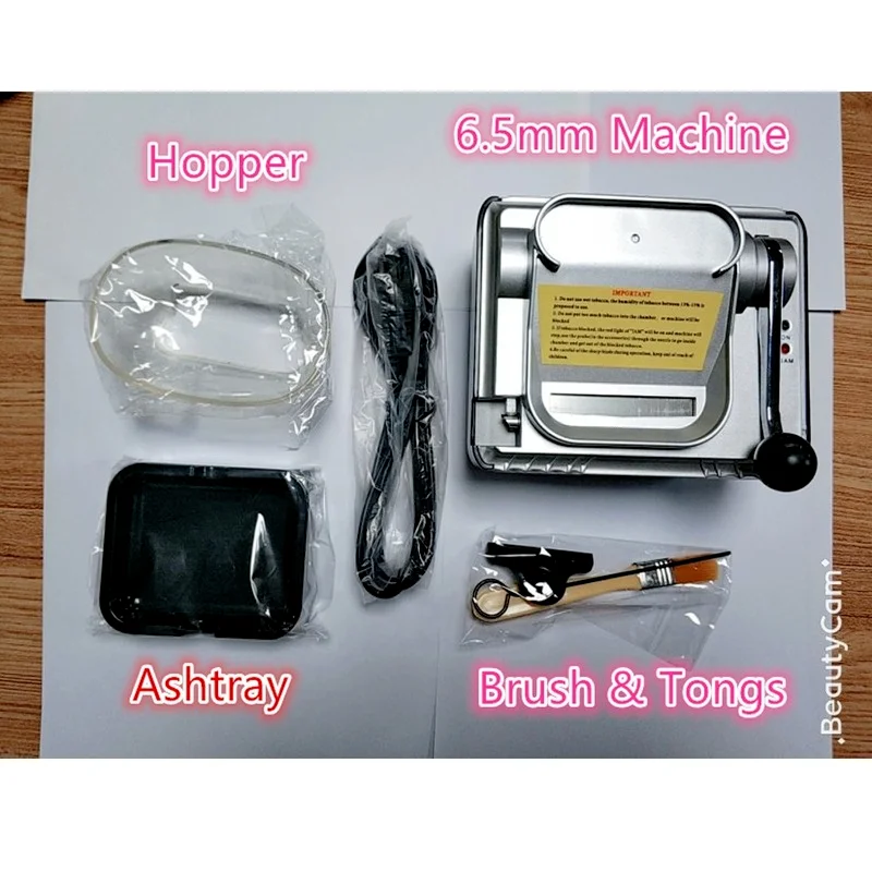 

3pcs 6.5mm Slim Tube Automatic Electric tobacco Injector Maker Roller High Speed 110-220v Silver Cigarette Rolling Machine