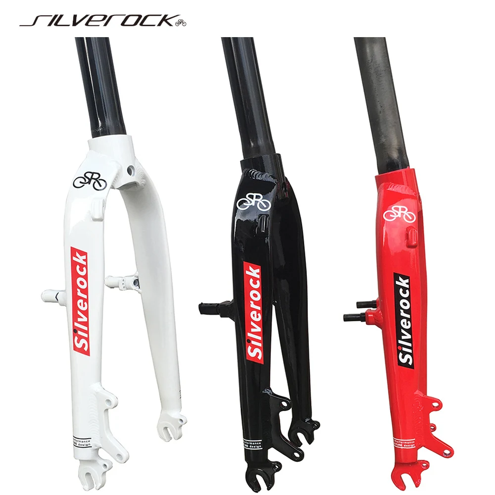 SILVEROCK Велосипедная вилка 20 дюймов алюминиевая жесткая прямая для 406 451 Minivelo