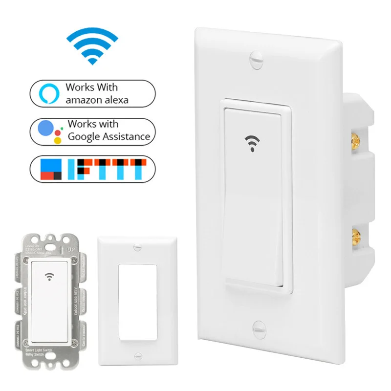 

Умная розетка Tuya подходит для мобильных приложений, умный выключатель, Wi-Fi, быстрая установка на стену для светильник