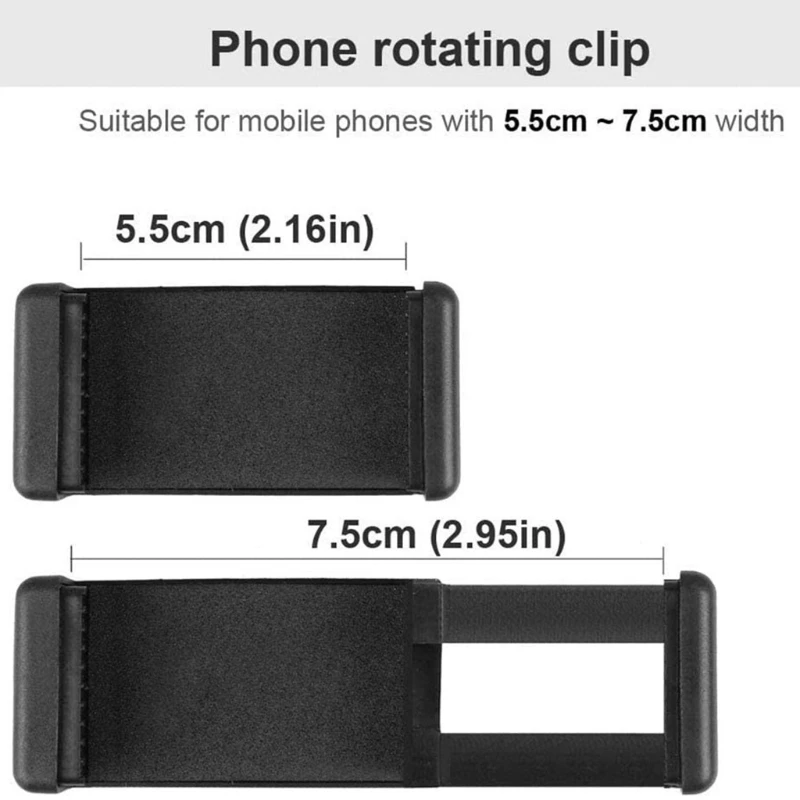 

Non-slip Live Broadcast Universal Guitar Phone Holder 360 Rotation Thumb Piano Musicians for 1/4 Interface Camera 32CA