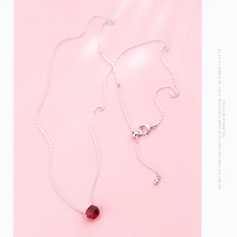 Modian Горячая продажа Настоящее серебро 925 проба натуральное ожерелье с красными