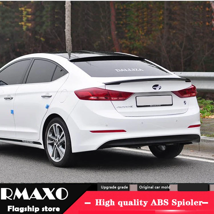 Für Hyundai Elantra Spoiler 2016-2017 Hohe Qualität ABS Material Auto Hinten Flügel Primer Farbe Heckspoiler