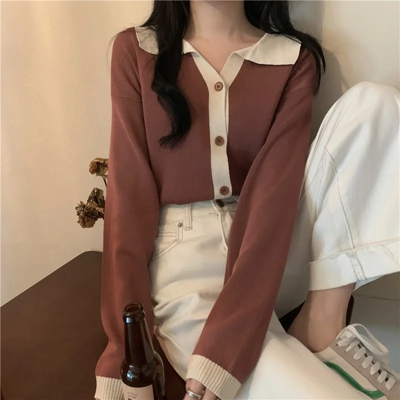 Unif Cardigan 2021 New Lazy Style Long Sleeve Design Sense Sweater Top Women's Coat Jum |