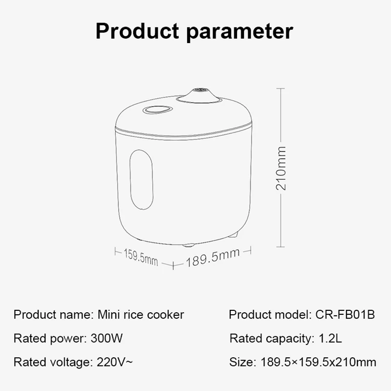 

220V Mini Electric Rice Cooker Intelligent Automatic household Kitchen Cooker Multicooker 1-2 people small electric rice cookers