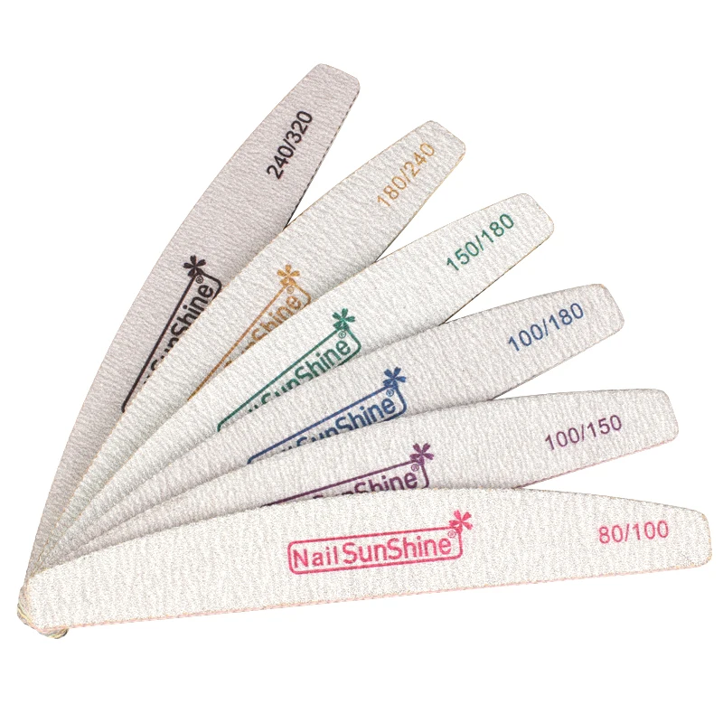 

5pcs Sandpaper Nail File New lime a ongle professionel Nail Buffer 80/100/150/180/240/320 Double Side Manicure Buffing Boat File