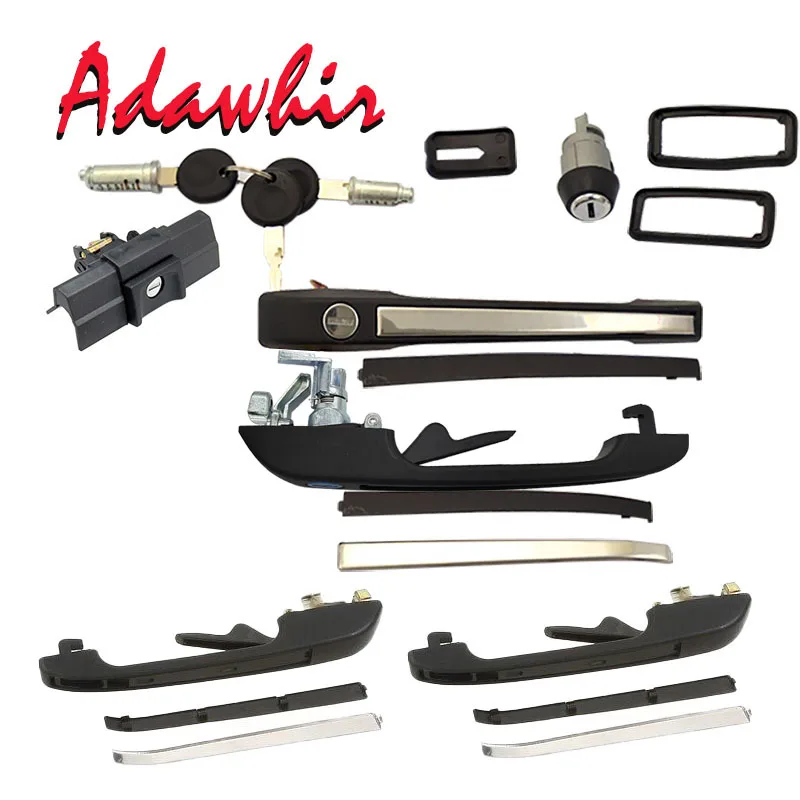 ДЛЯ 1988 1992 Volkswagen JETTA Golf наружная дверная ручка полный комплект 191837206 + 191837205 193839205