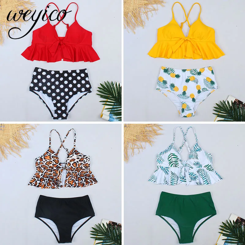 Сексуальный комплект бикини купальный костюм для женщин ретро Перекрещенные