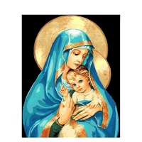 ruopoty the virgin mary of the west oil paint by number handpainted diy painting by numbers home wall art picture for living roo