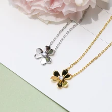 2021 Hot Trend Brand Clover Necklace Made Of S925 Sterling Silver Jewelry  Sterling Silver Seiko Customization Exquisite Daily