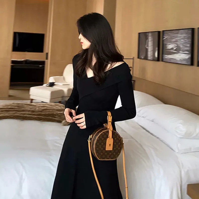 

Spring French Style Platycodon Grandiflorum Tea Break Red Dress 2021spring New Trendy Fat Large Size Women's Summer Dress