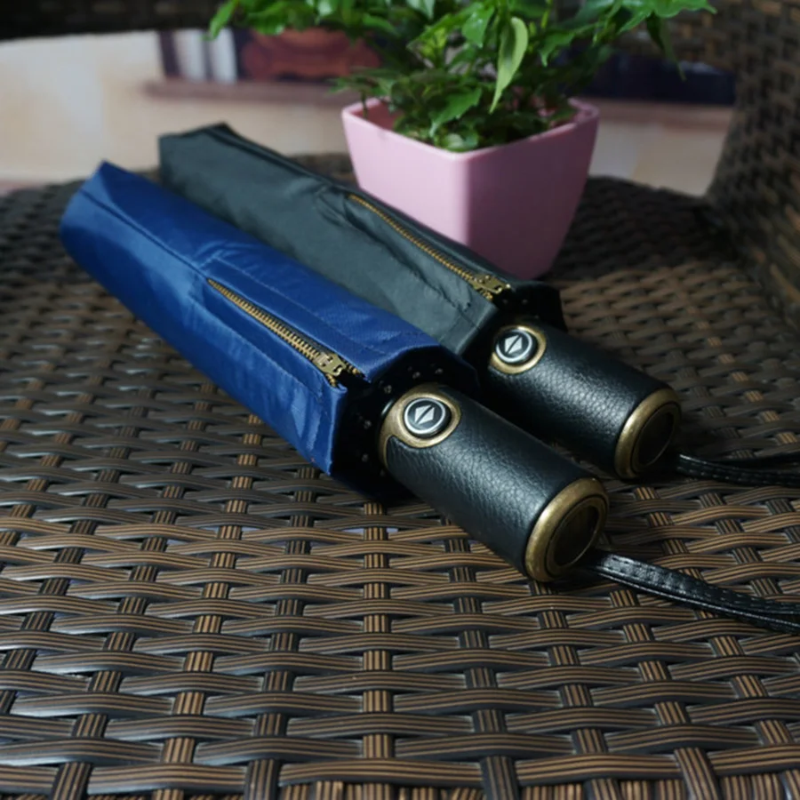 Зонтик сильный Безопасность Небьющийся качества Зонт кожаный Автоматическая