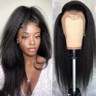 Волшебная волна курчавые прямые 13x4 кружевные передние человеческие волосы парики бразильские натуральные волосы для черных женщин девственные фронтальные Full HD прозрачные